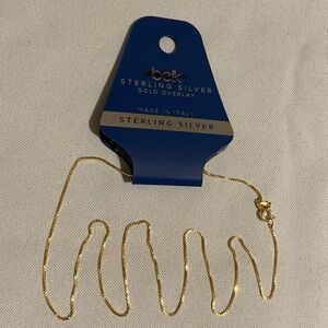 20" BELK Sterling Silver Gold Overlay Sophisticated Chain Necklace